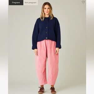Beyond Nine mabel pants trousers in corduroy 2XL dusty pink